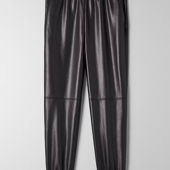 NWOT Aritzia Babaton vegan leather joggers - Picture 3 of 5